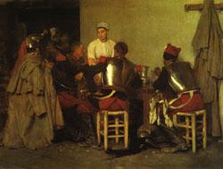 Guillaume Regamey Cuirassiers at the Tavern Sweden oil painting art